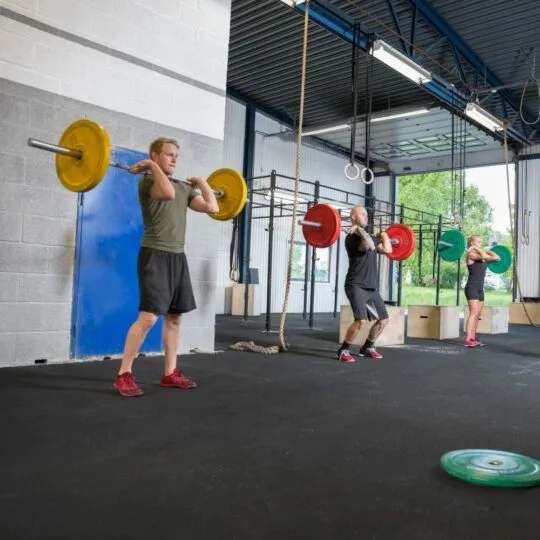 GYMGUARD 100cm Gym Floor Tiles Solid Rubber Black | Duramat UK