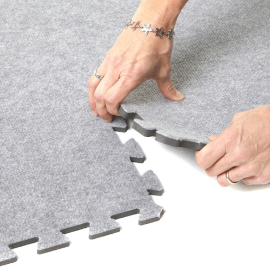 Essential EVA Foam Carpet Tile 50cm (Light Grey) | Duramat UK
