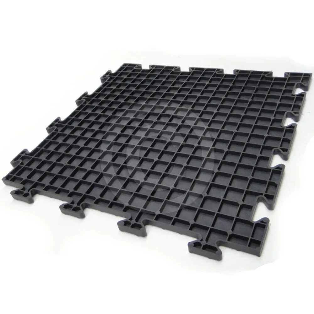 Black Checker PVC Garage Floor Tiles 50cm (60 Pack / 5m x 3m) + 6 FREE Ramps - Image 4