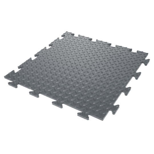 Dark Grey Checker PVC Garage Floor Tile 50cm (Single)