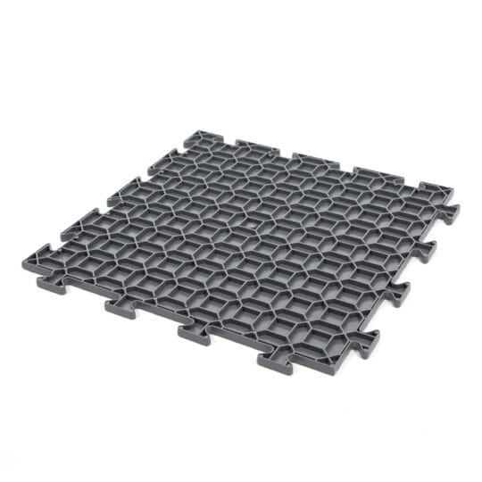 Checker Plate Garage Floor Tile 50cm (Dark Grey)