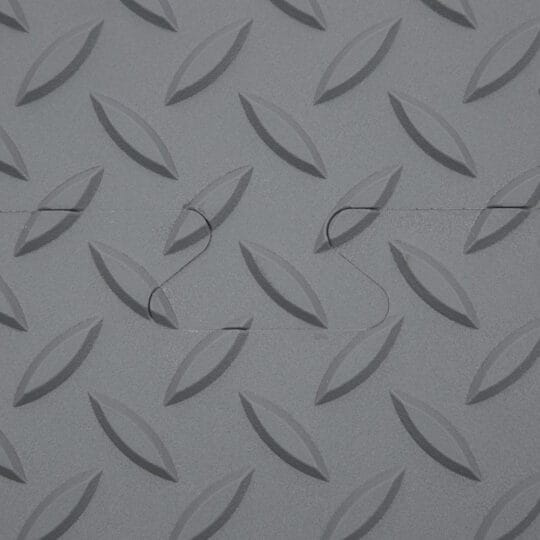 Checker Plate Garage Floor Tile 50cm (Dark Grey)