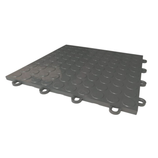 CoinLock Plastic Floor Tiles 30cm (Grey) | Duramat UK
