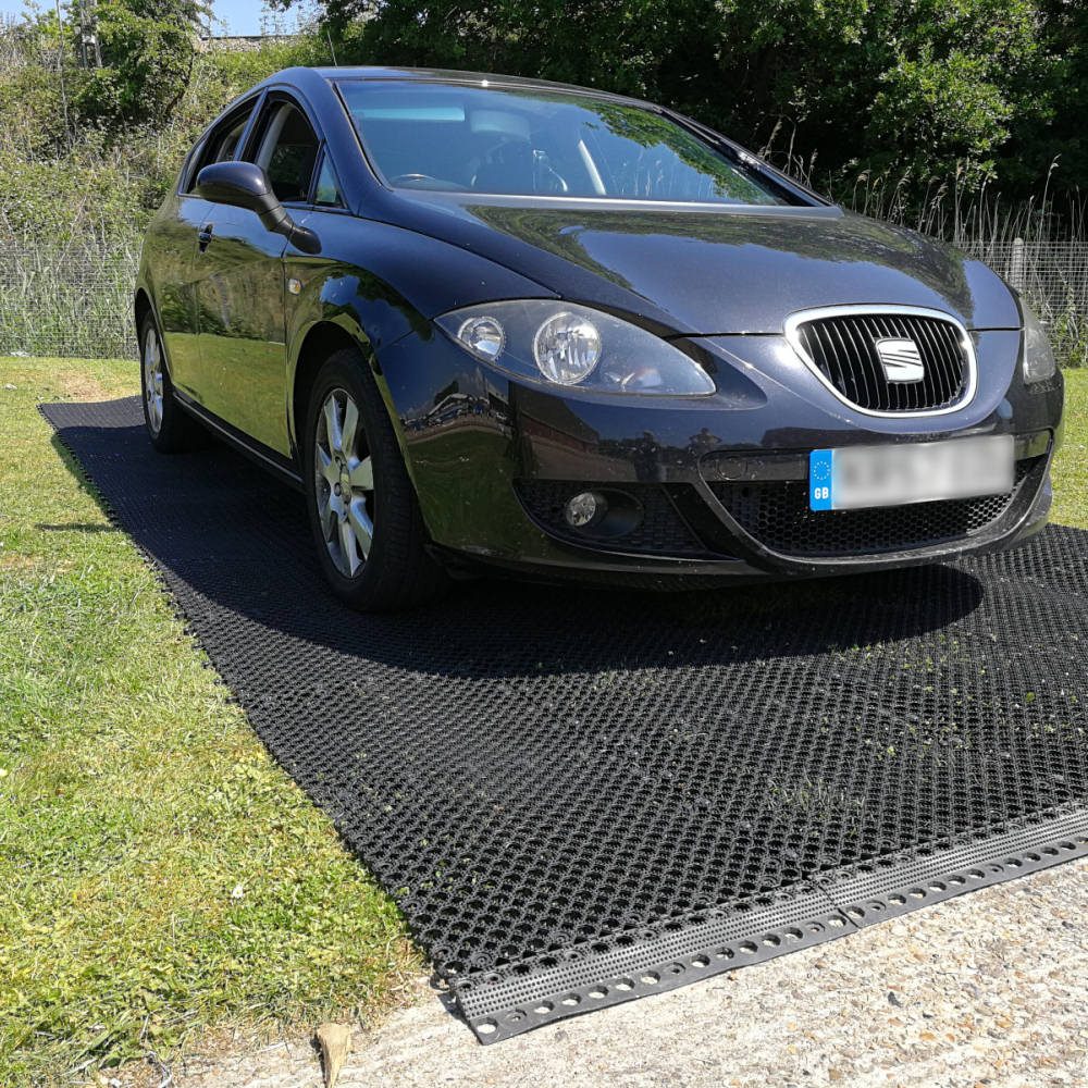 Duramat UK - DuraPARK Heavy-Duty Grass Protection Parking Mats (Black)