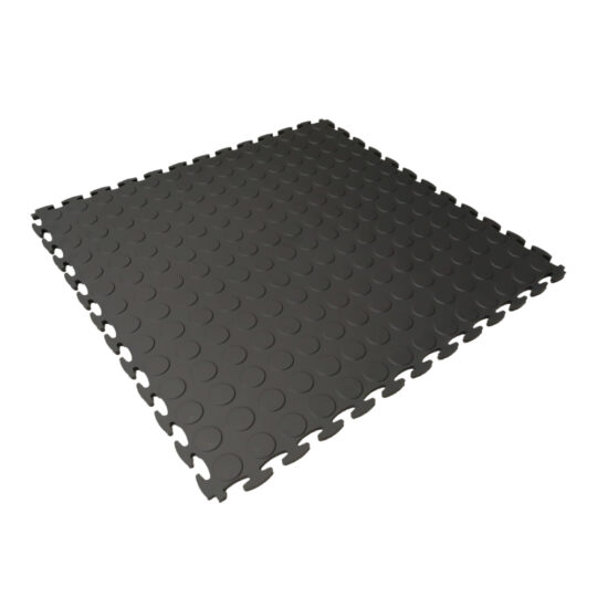 DuraStud™ PVC Garage Floor Tiles 50cm (Black) - Duramat UK