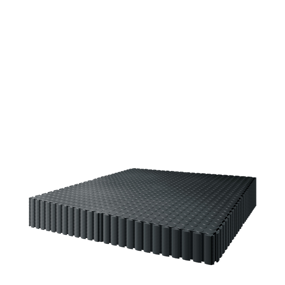 DuraStud™ Garage Floor Tiles PVC 50cm (Black) | Duramat UK