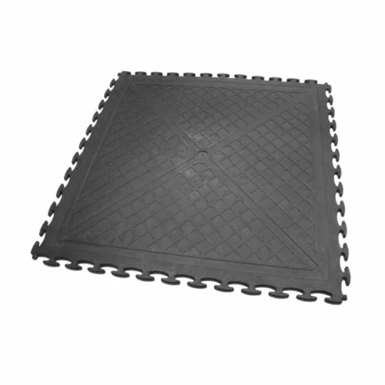 DuraTile™ PVC Garage Floor Tiles 50cm Black | Duramat UK