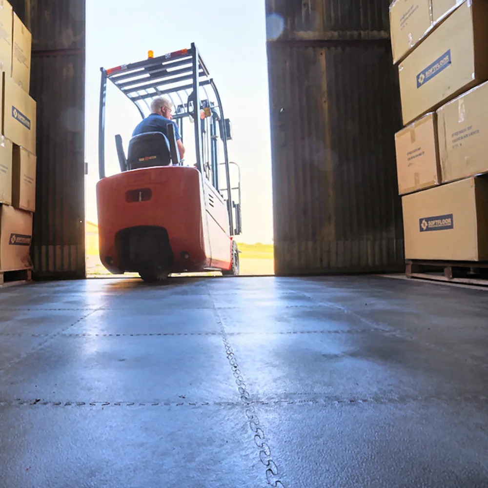 DuraTile™ PVC Garage Floor Tiles 50cm Black | Duramat UK