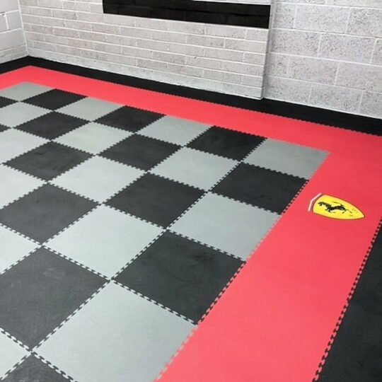 DuraTile™ PVC Garage Floor Tiles 50cm Logo Printing | Duramat UK