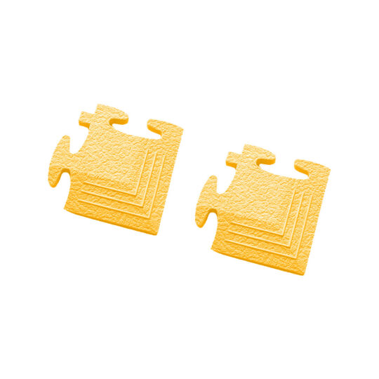 Garage Floor Tile Corner Ramp for Dura Range (Yellow)