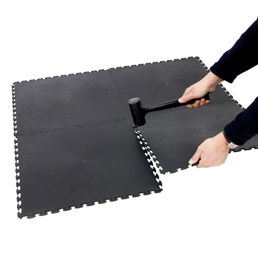 DuraTile™ PVC Garage Floor Tiles 50cm Black | Duramat UK