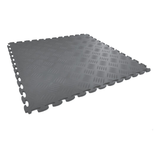 DuraTread™ Solid PVC Garage Floor Tiles 50cm Grey | Duramat UK