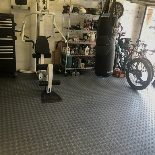 DuraTread™ Solid PVC Garage Floor Tiles 50cm Grey | Duramat UK