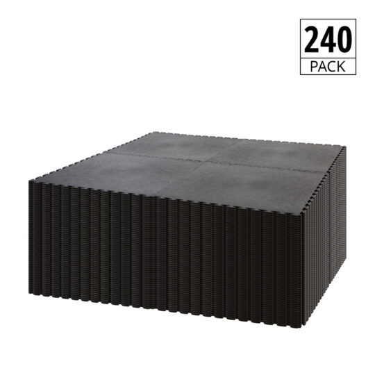 DuraTile™ PVC Garage Floor Tiles 50cm Black | Duramat UK