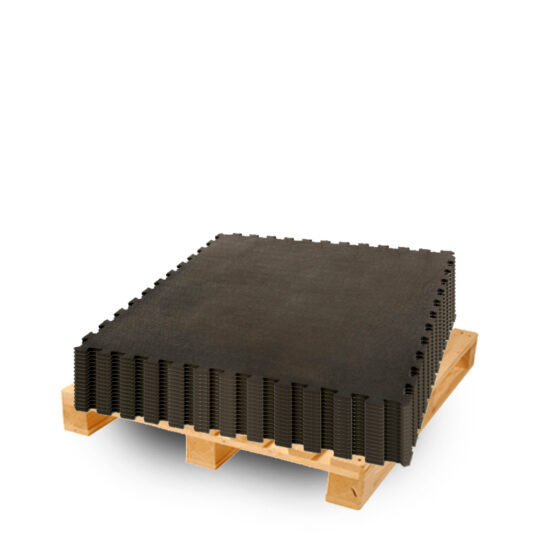 GymGuard™ 100cm Gym Floor Tiles Solid Rubber Black (16 Pack)Large Indoor Protective Floor Mats | Duramat UK