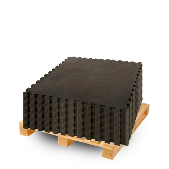 GymGuard™ 100cm Gym Floor Tiles Solid Rubber Black (25 Pack)Large Indoor Protective Floor Mats | Duramat UK