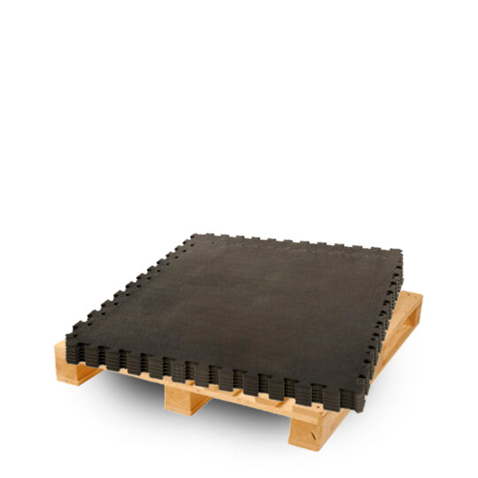 GymGuard™ 100cm Gym Floor Tiles Solid Rubber Black (9 Pack)Large Indoor Protective Floor Mats | Duramat UK