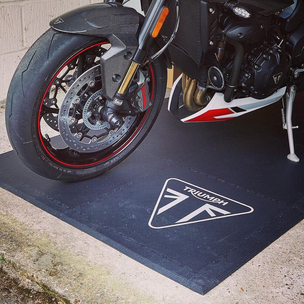 DuraTile™ PVC Garage Floor Tiles 50cm Motorbike Pack (Black) | Duramat UK