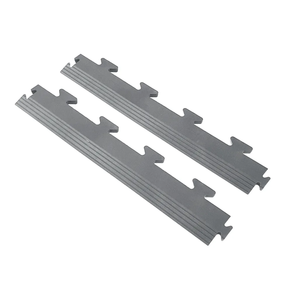 Side Ramp 2 Pack (Male) (Dark Grey) for Checker, Disc & Tread Tiles