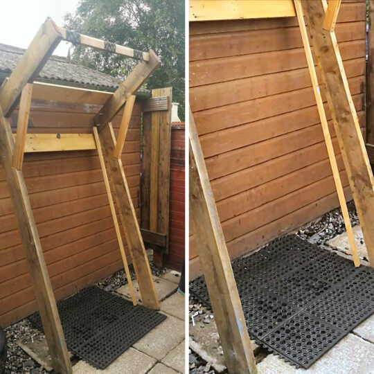 Solid Rubber Hollow Mesh Mat (Black)