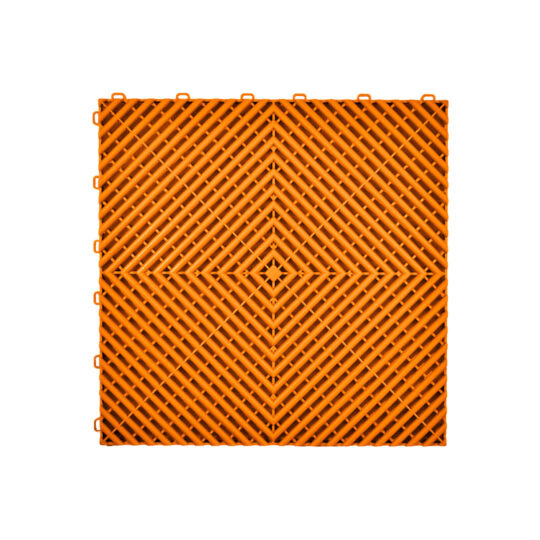 VentLock™ XL 40cm Performance Garage Floor Tiles (Orange) | Duramat UK