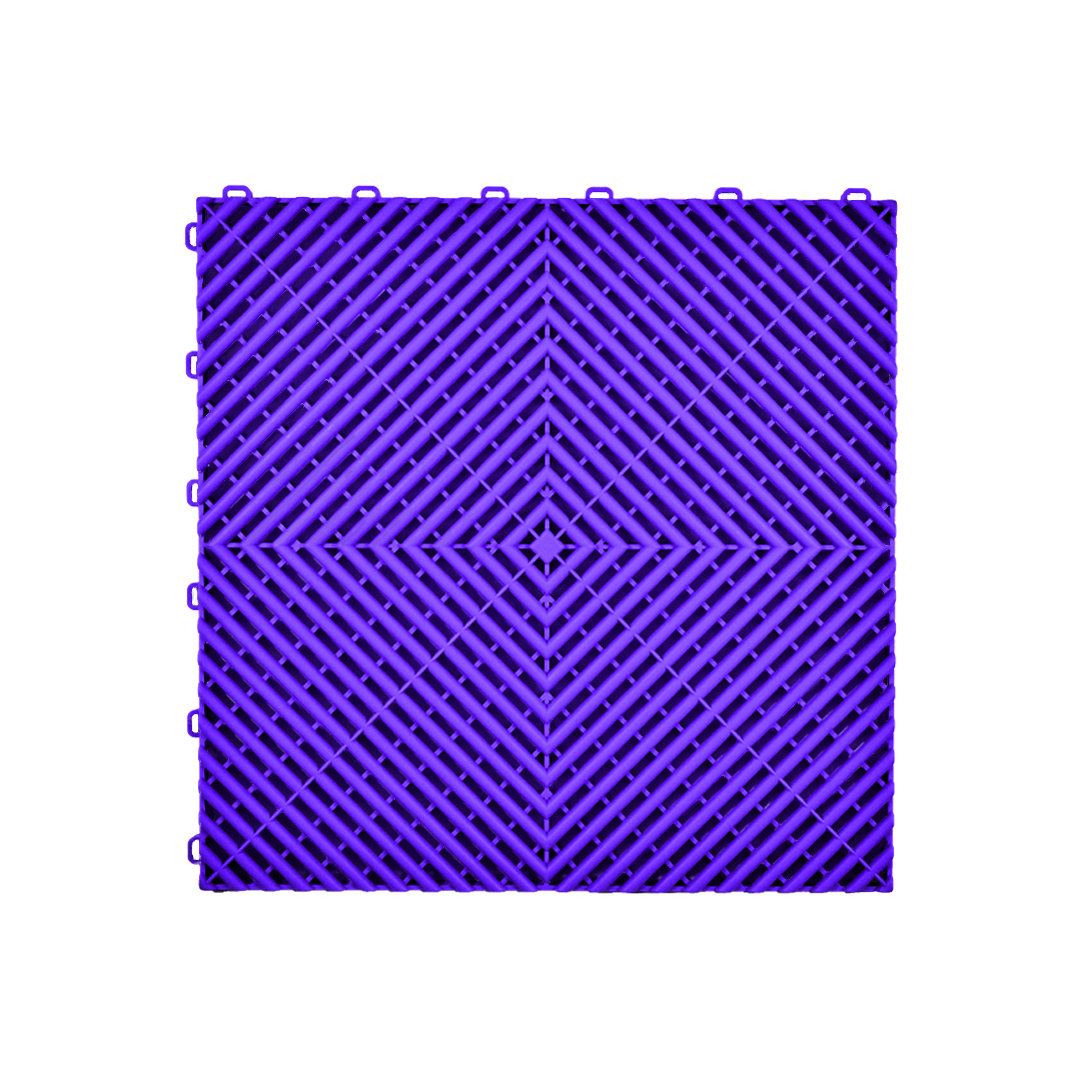 VentLock™ XL 40cm Performance Garage Floor Tiles (Purple) | Duramat UK