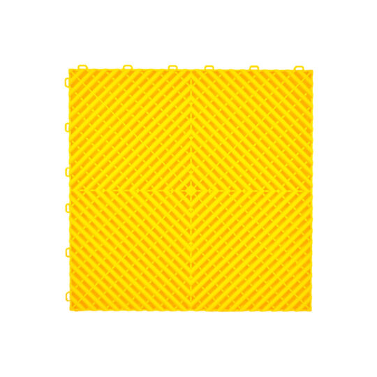 VentLock™ XL 40cm Performance Garage Floor Tiles (Yellow) | Duramat UK